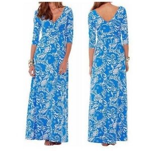 Lilly Pulitzer Women’s Gloria Maci dress Ariel blue tide empire waist size M